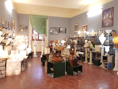 Das Museum in der Alabasterwerkstatt von Senior Rossi. 