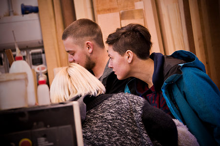 Besonders für die drei Schreiner Sina, Rebecca und Lennart war der Besuch Gold wert.