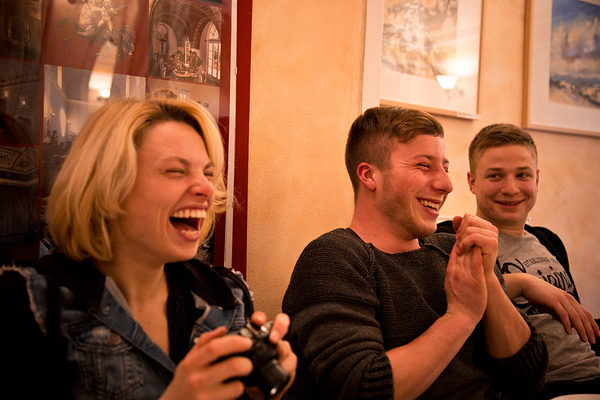 Worüber Sina, Tobias und Lukas hier wohl lachen?