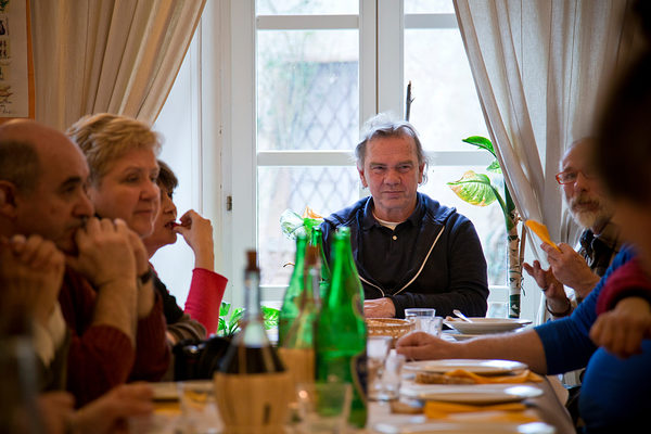 Volles Haus in der Villa Palagione.