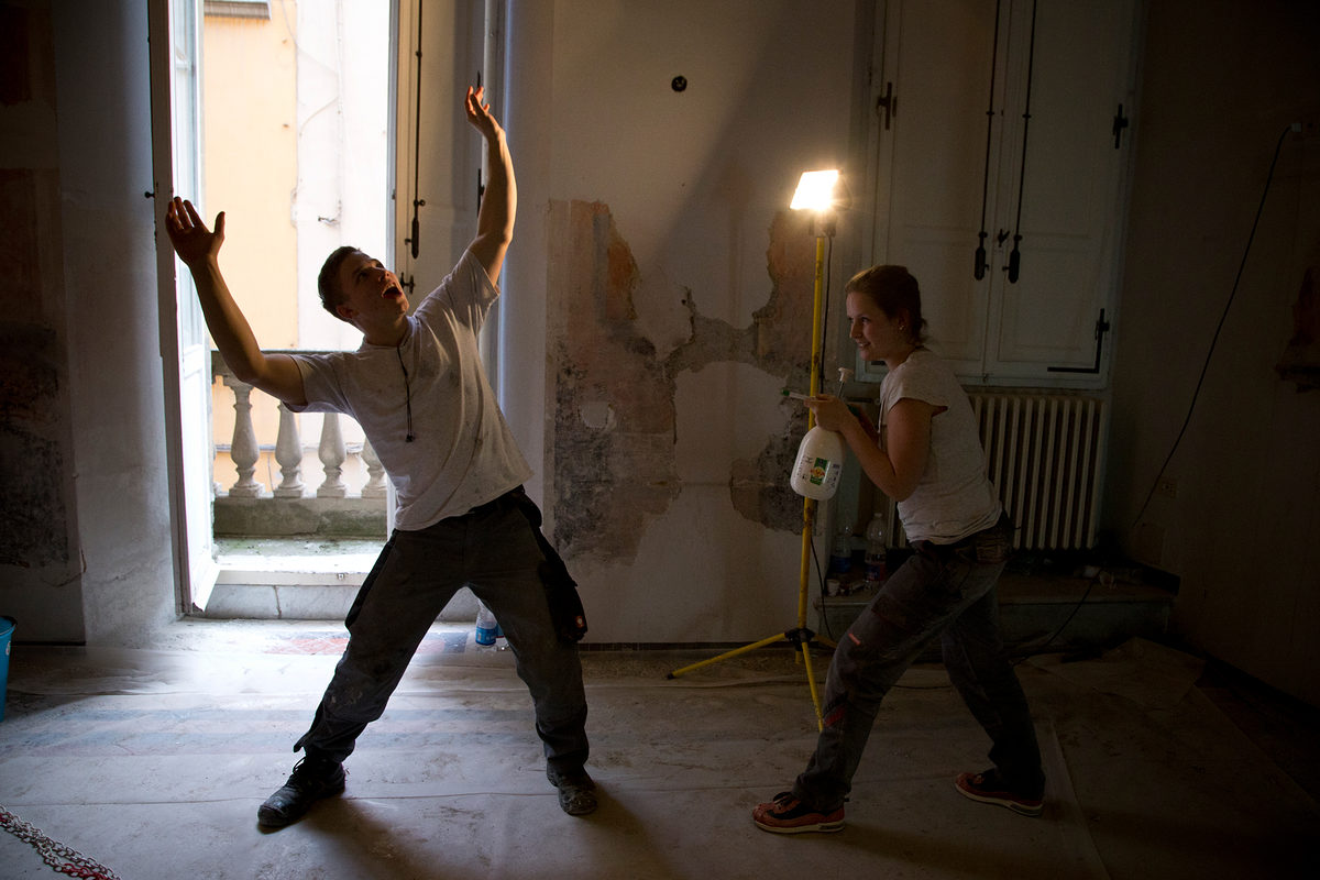 Lukas und Alexandra in den Hauptrollen in "Angriff im Etruskischen Museum" Lukas und Alexandra in den Hauptrollen in "Angriff im Etruskischen Museum"
