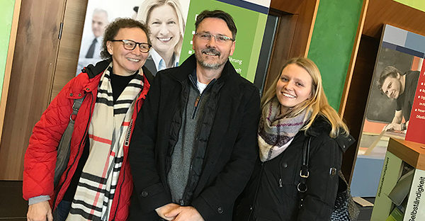 Renate, Uwe und Cathrin Luithardt nach dem Digi-Check in der Handwerkskammer.