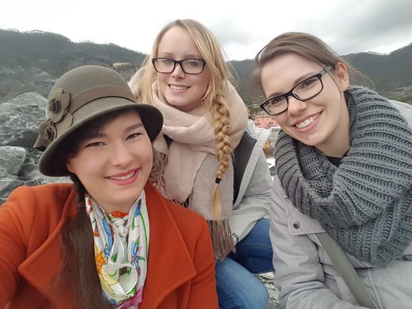 Stefanie, Lisa und Larissa bei ihrem Ausflug.