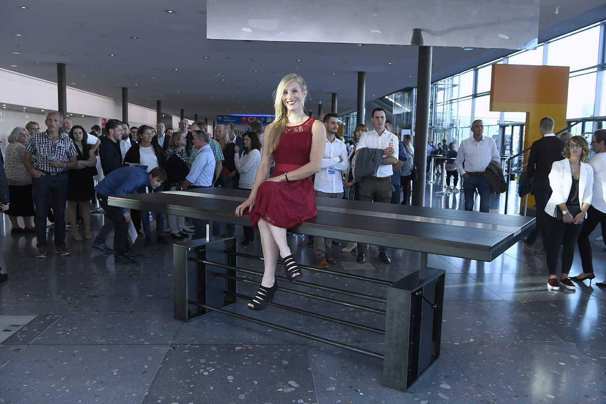 Metallbauermeisterin Charline Liskow und ihr Meisterstück. Metallbauermeisterin Charline Liskow und ihr Meisterstück.