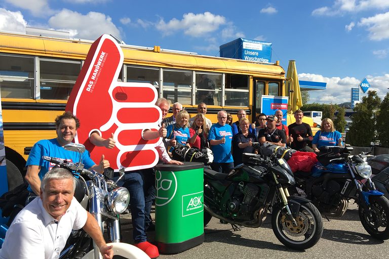 Vollgas gab der Landkreis Ludwigsburg - hier wurde der Tag des Handwerks mit einer gemeinsamen Motorradausfahrt eingeläutet. 