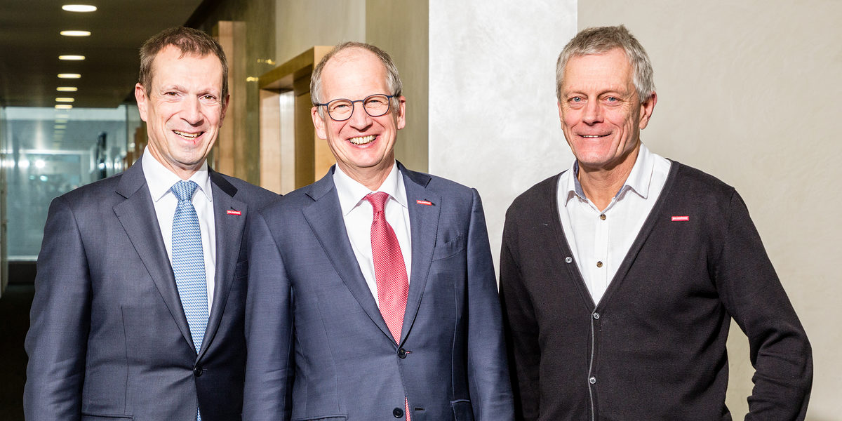 V.l.n.r.: Alexander Kotz (Vizepräsident Arbeitgeberseite), Rainer Reichhold (Präsident) und Peter Kudielka (Vizepräsident Arbeitnehmerseite).
