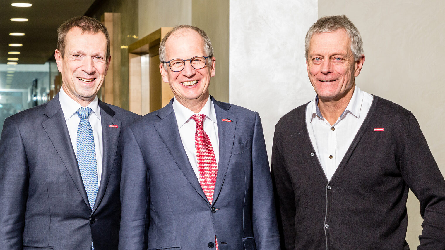 V.l.n.r.: Alexander Kotz (Vizepräsident Arbeitgeberseite), Rainer Reichhold (Präsident) und Peter Kudielka (Vizepräsident Arbeitnehmerseite).