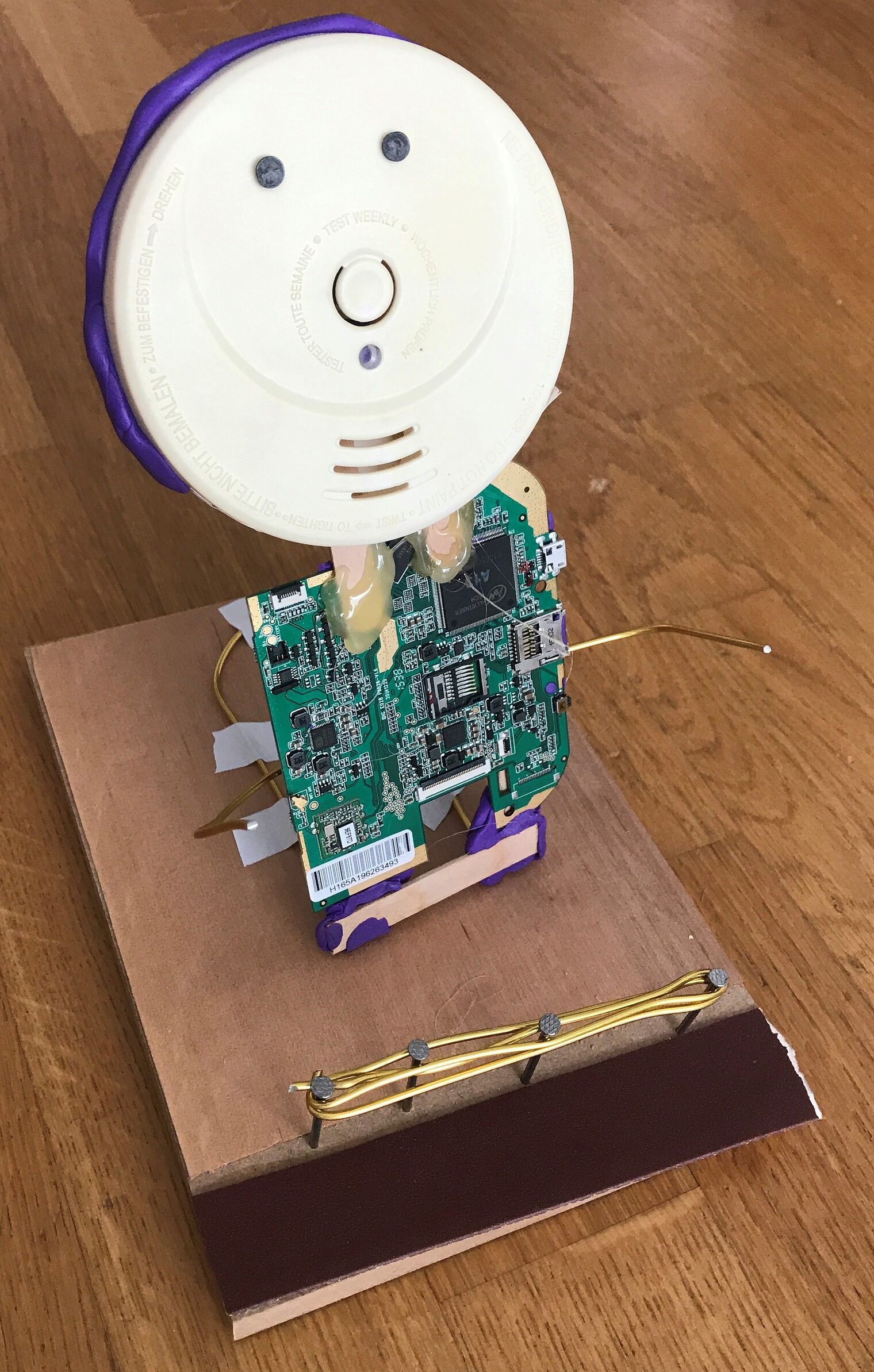 "Roboter hinter Zaun mit Haaren oder Kopfhörer" - Timo (6)