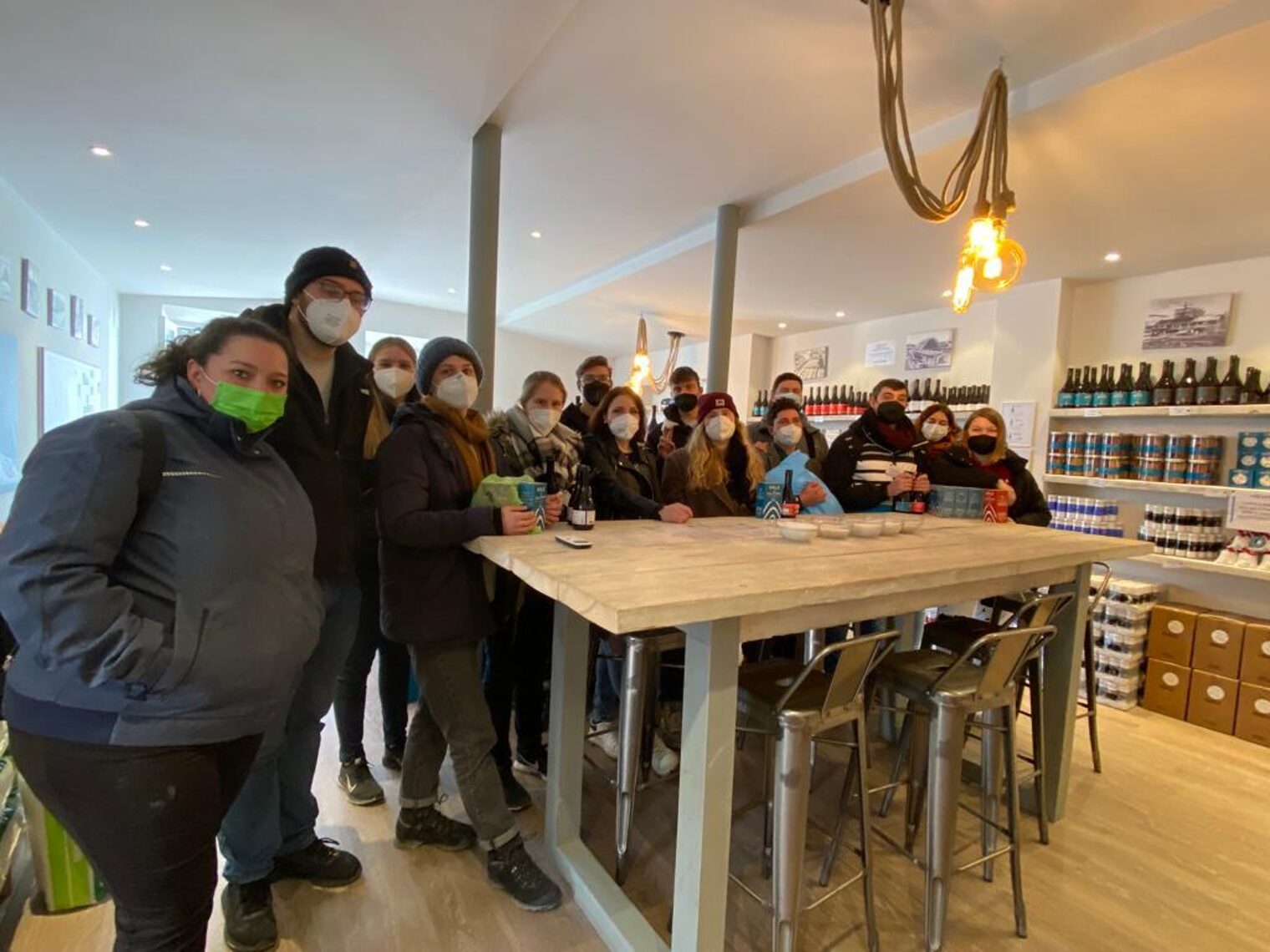 Die Gruppe beim gemeinsamen Ausflug in die Salzanlage.