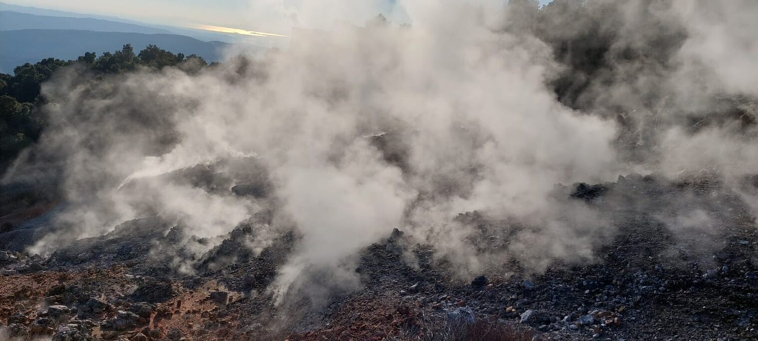 Dampfende Quellen bei Larderello.