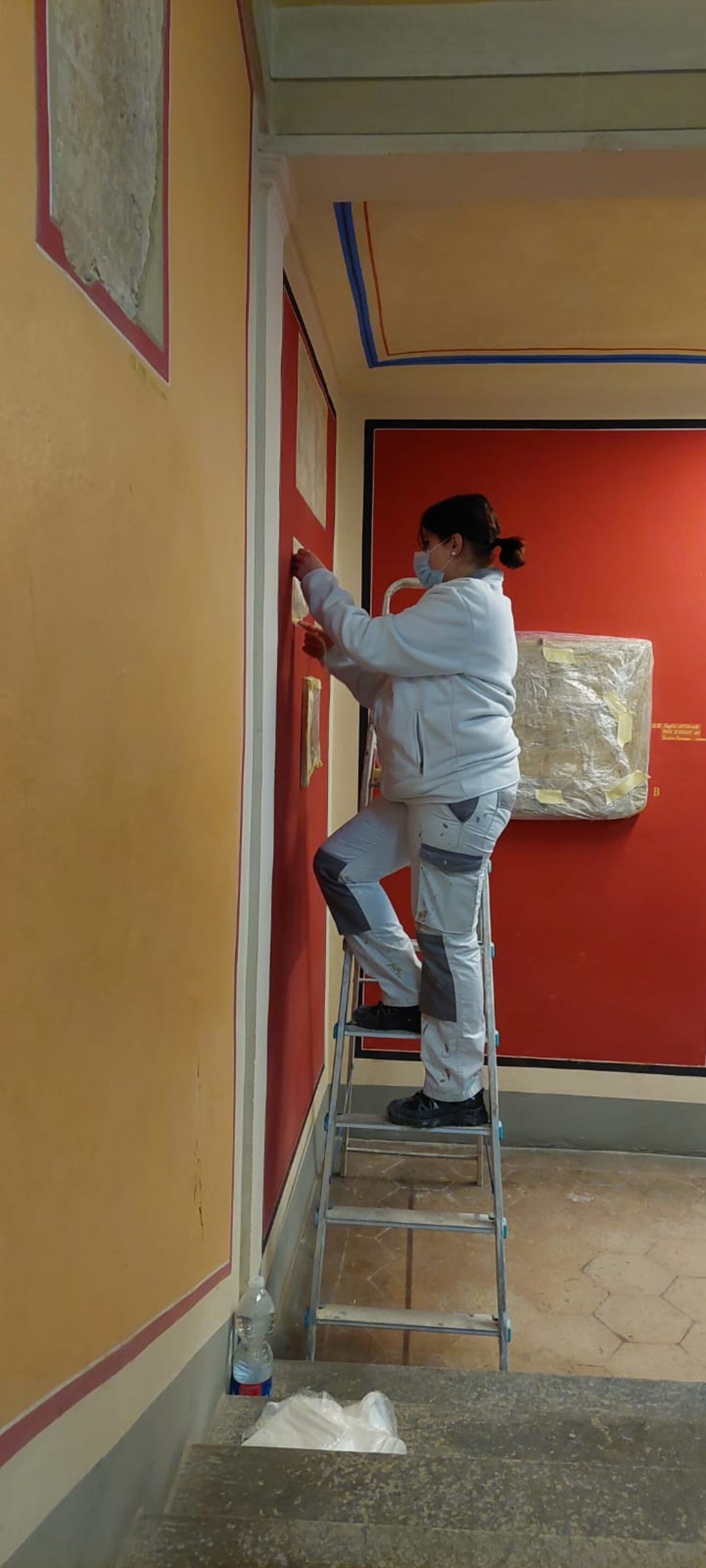 Abkleben für die folgenden Malerarbeiten.