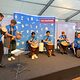 Für das musikalische Rahmenprogramm sorgte die Percussion-Band "Talking Drums".