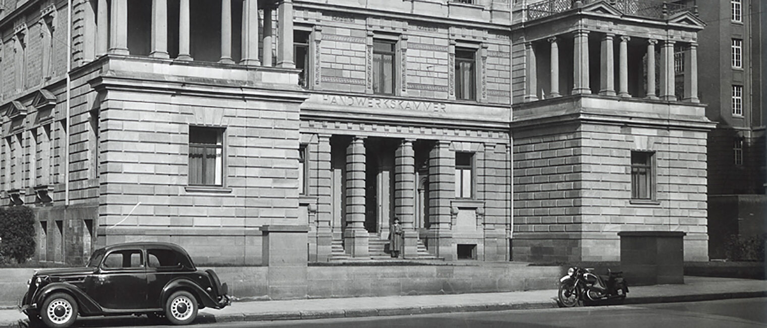 Das Gebäude der Handwerkskammer zwischen 1936 und 1944.