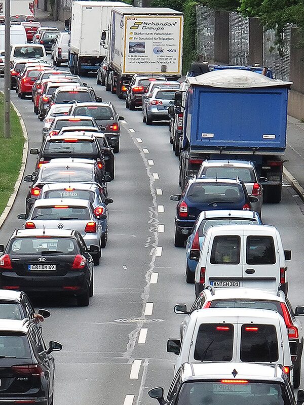 Maut-Stau-Verkehr
